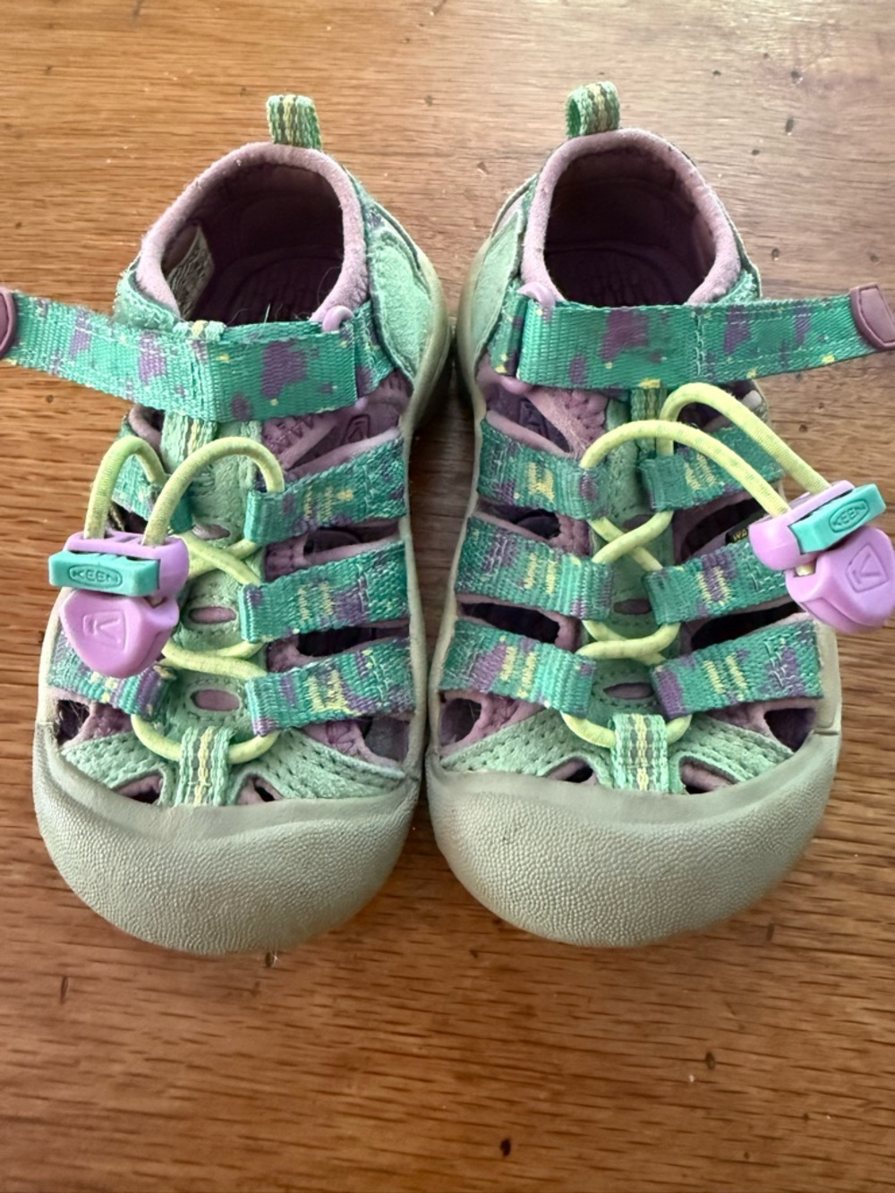 KEEN Kids Mint Green and Lavender Outdoor Sandals
